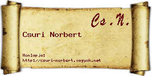 Csuri Norbert névjegykártya