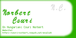 norbert csuri business card